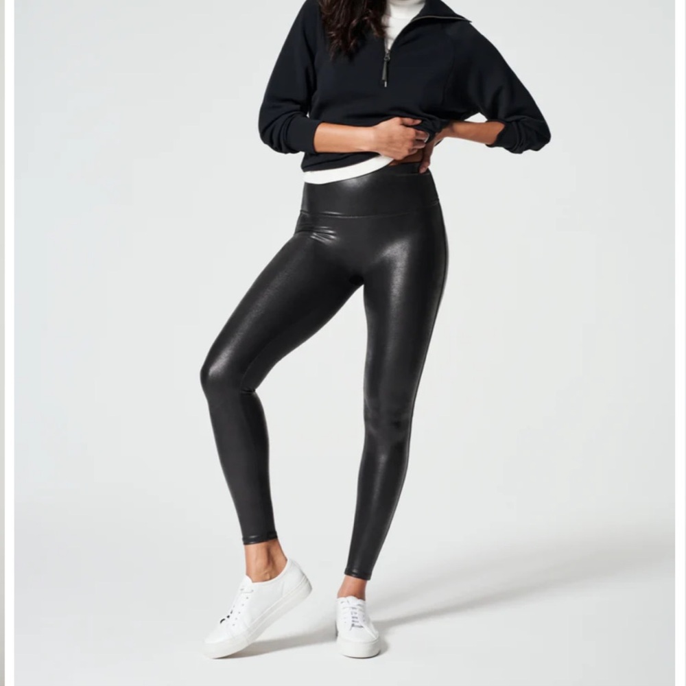 SPANXshape Faux Leather Leggings
